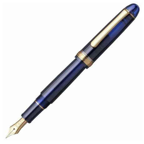 Platinum #3776 Century Fountain Pen - Chartres Blue with Gold Trim - Pure Pens
