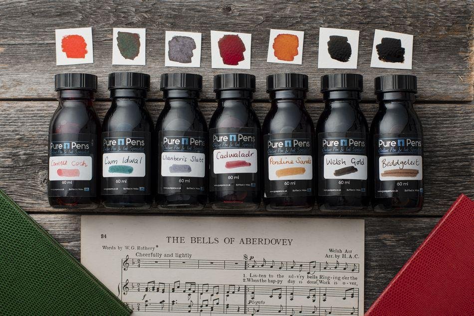 Pure Pens Ink - Welsh Gold Shimmer - Pure Pens