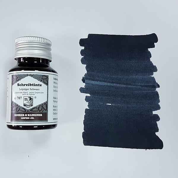 Rohrer & Klingner Fountain Pen Ink - Leipziger Black No.707 - Pure Pens
