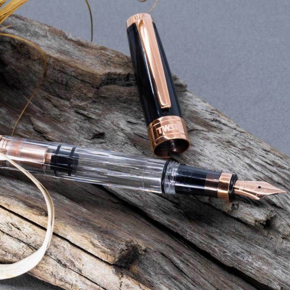 TWSBI Diamond 580 AL Fountain Pen - Rose Gold/Smoke - Pure Pens