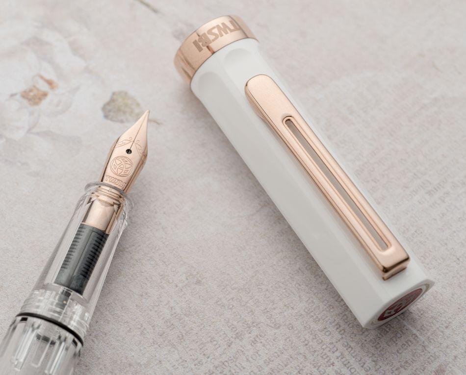 TWSBI Eco Fountain Pen - White & Rose Gold - Pure Pens