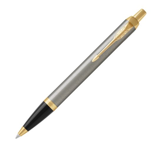 Parker IM Ball Pen - Brushed Metal with Gold Trim