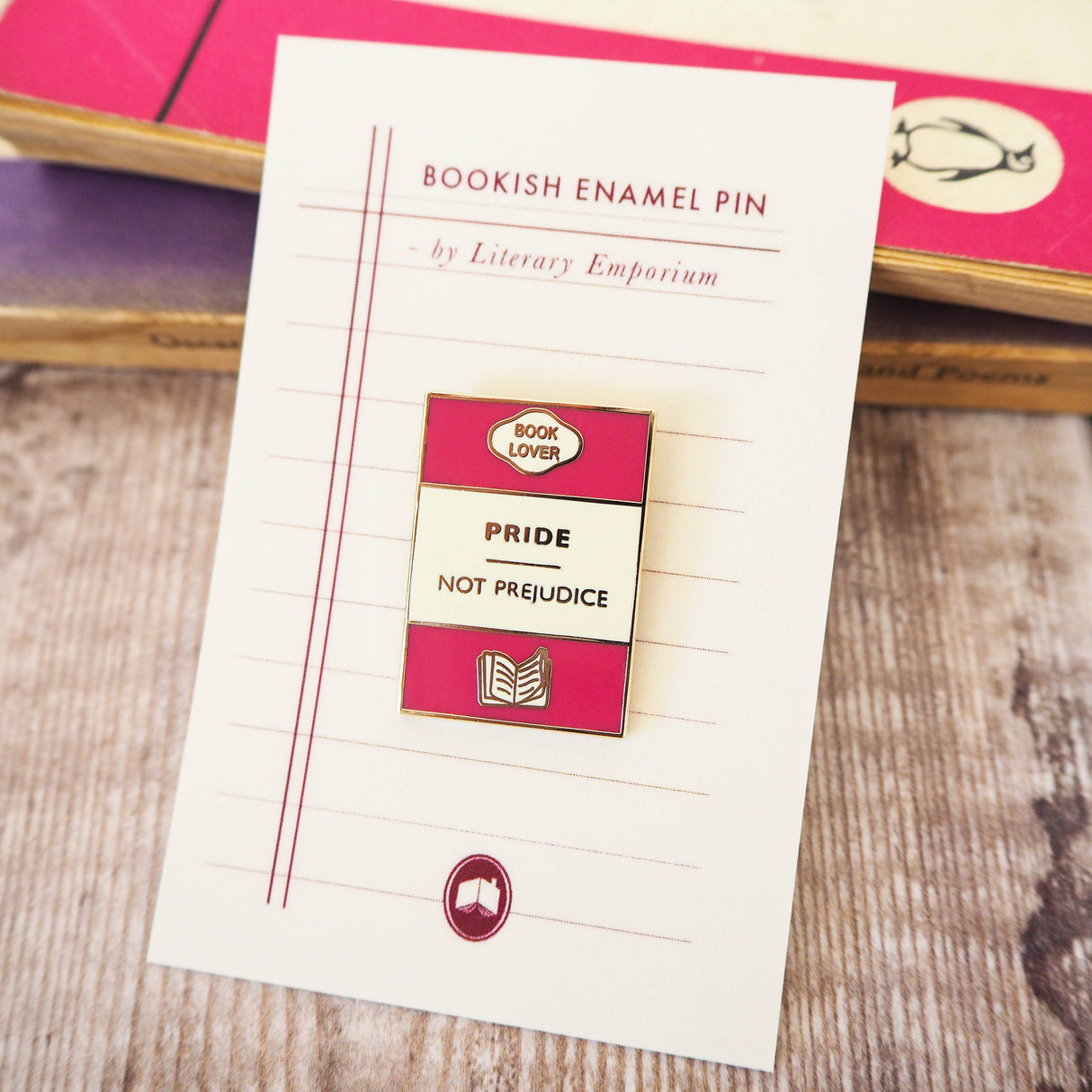 Literary Emporium 'Pride Not Prejudice' Book Lover Enamel Pin Badge