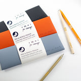 VENT for Change - Recycled Leather Pen & Pencil Case | Handmade - Orange Pouch
