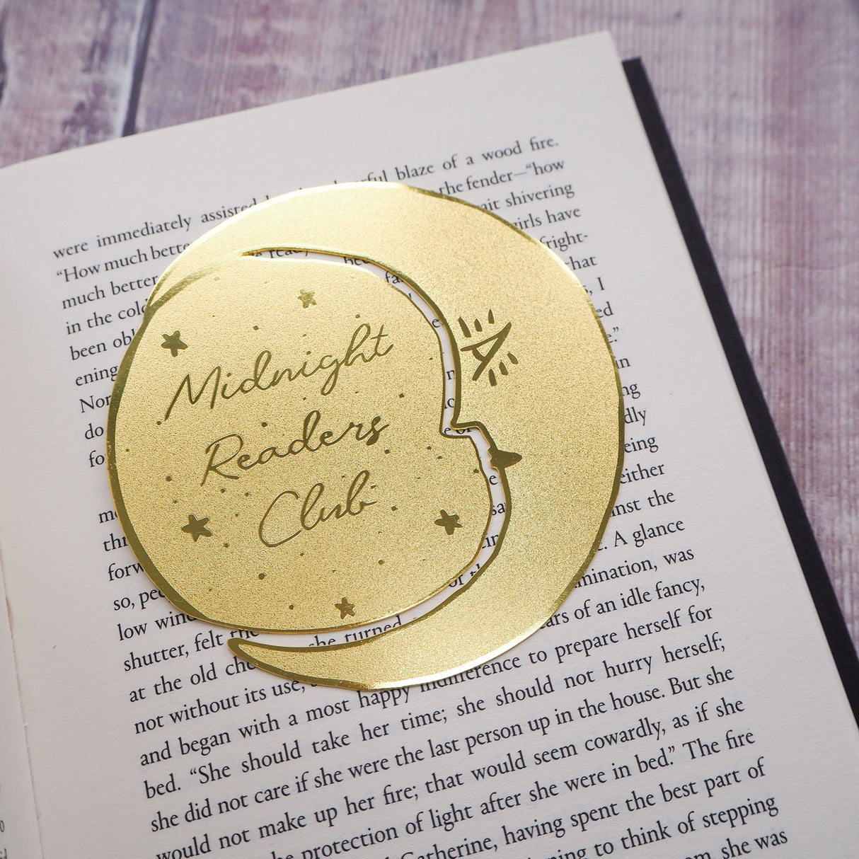 Literary Emporium Midnight Readers Club Moon Brass Bookmark