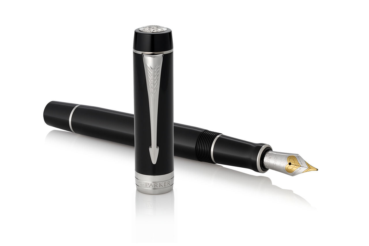 PARKER Duofold Centennial 万年筆・ボールペンイギリス製 Parker Duofold Centennial Fountain Pen - Premium Satin Black