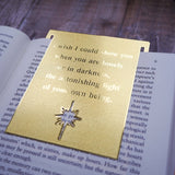 Literary Emporium Hafiz of Shiraz Inspiring Quote Brass Bookmark 'I Wish . .'