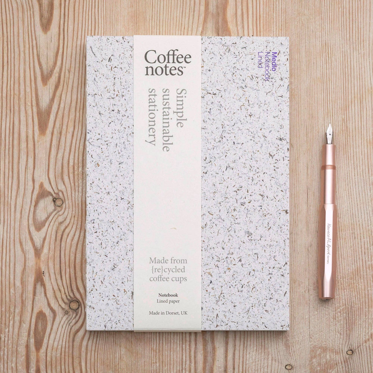 CoffeeNotes A5 Layflat Notebook - Seaweed