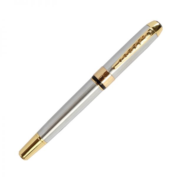 Jinhao 250 Fountain Pen - Silver with Gold Trim