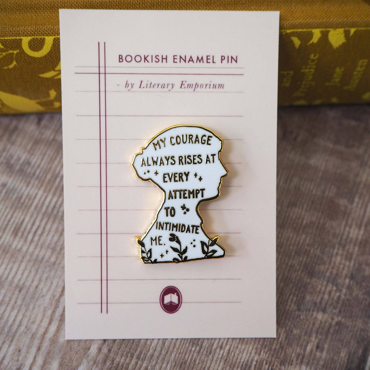 Literary Emporium Pride & Prejudice Jane Austen Book Lover Enamel Pin Badge