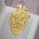 Literary Emporium Frankenstein Anatomical Heart Brass Bookmark Mary Shelley
