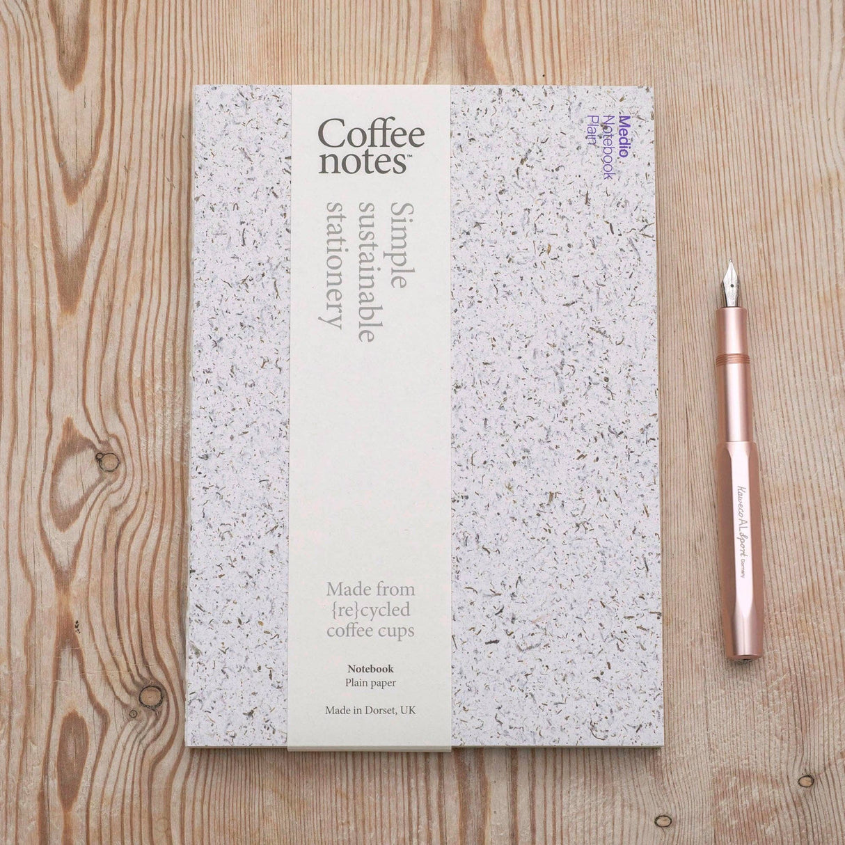 CoffeeNotes A5 Layflat Notebook - Seaweed