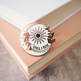 Literary Emporium Dr Maya Angelou™ Still I Rise Sun - Gold Enamel Pin Badge