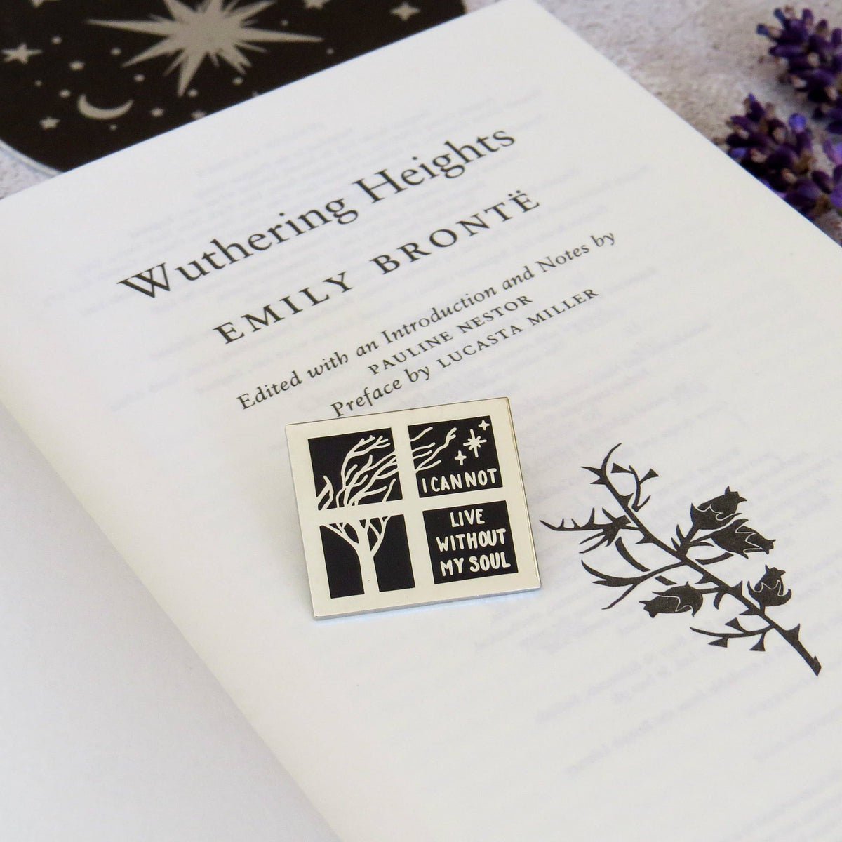 Literary Emporium Wuthering Heights Bronte Pin Badge - Gothic Collection