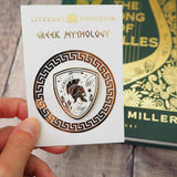 Literary Emporium Achilles Enamel Gold Pin Badge - Greek Mythology Collection