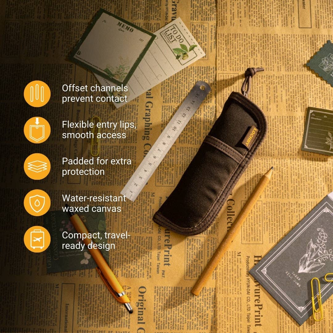 LOCHBY Canvas Duo Pen Pouch
