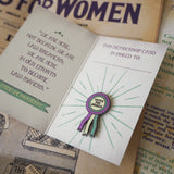 Literary Emporium Votes for Women Rosette Feminist Enamel Pin Badge