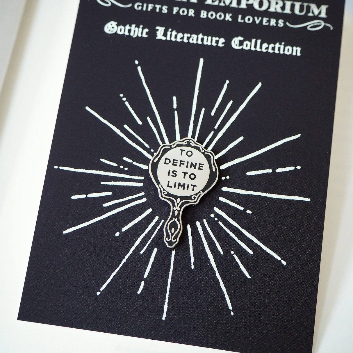 Literary Emporium - The Picture of Dorian Gray Enamel Pin Badge - Gothic Mirror