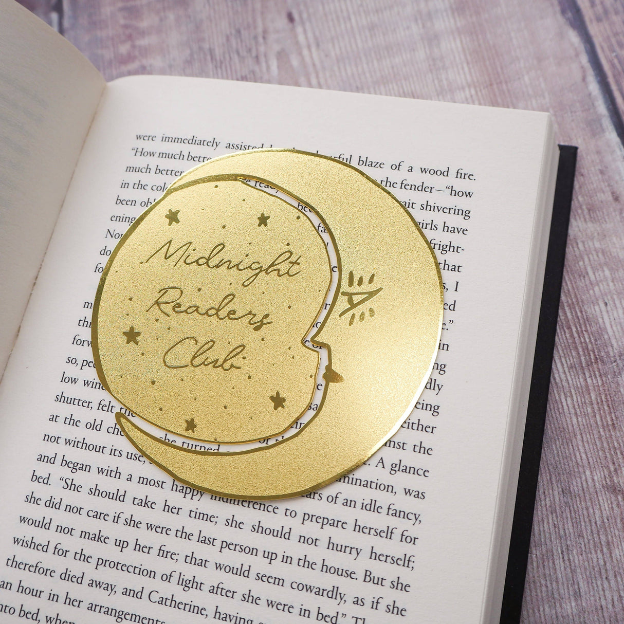 Literary Emporium Midnight Readers Club Moon Brass Bookmark