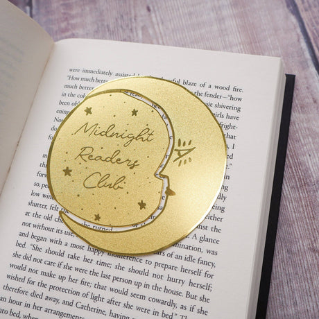 Literary Emporium Midnight Readers Club Moon Brass Bookmark