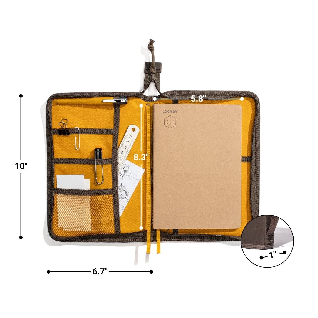 LOCHBY Canvas Field Zip Folio A5