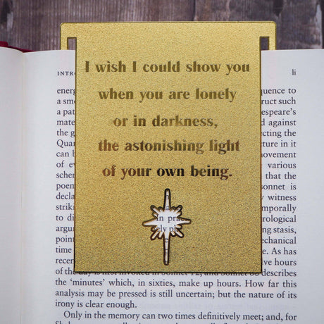 Literary Emporium Hafiz of Shiraz Inspiring Quote Brass Bookmark 'I Wish . .'