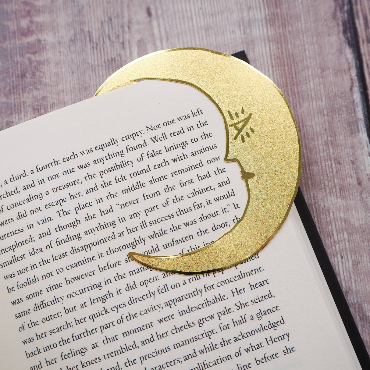 Literary Emporium Midnight Readers Club Moon Brass Bookmark