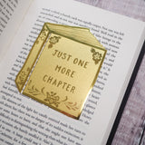 Literary Emporium Just One More Chapter Brass Bookmark