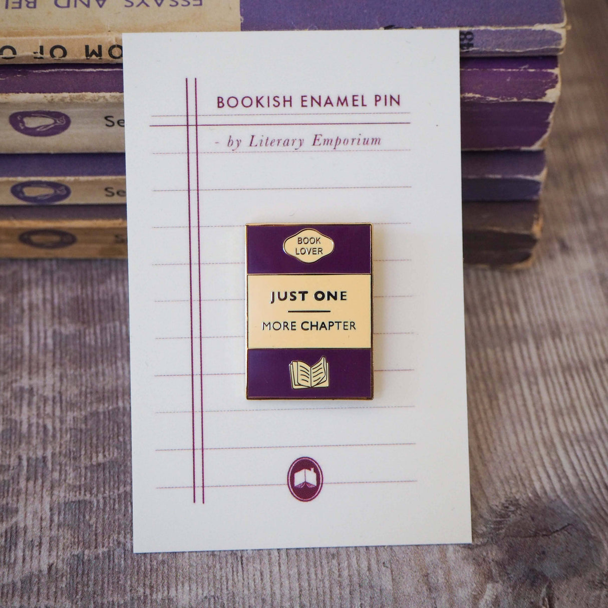 Literary Emporium 'Just One More Chapter' - Book Lover Enamel Pin Badge