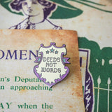 Literary Emporium Deeds Not Words Enamel Pin Badge Votes for Women Collection