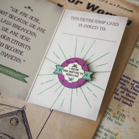 Literary Emporium Rebellion Enamel Pin Badge - Votes for Women Collection