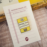 Literary Emporium 'Support Your Local Bookshop' Book Lover Enamel Pin Badge