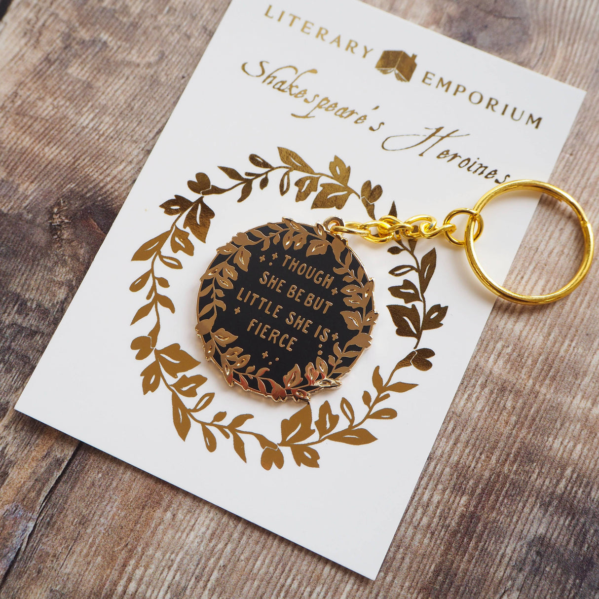 Literary Emporium - Little But Fierce Keyring - Shakespeare Keychain