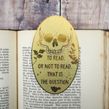 Literary Emporium Shakespeare Hamlet Skull Brass Bookmark 'To Read Or . . .'