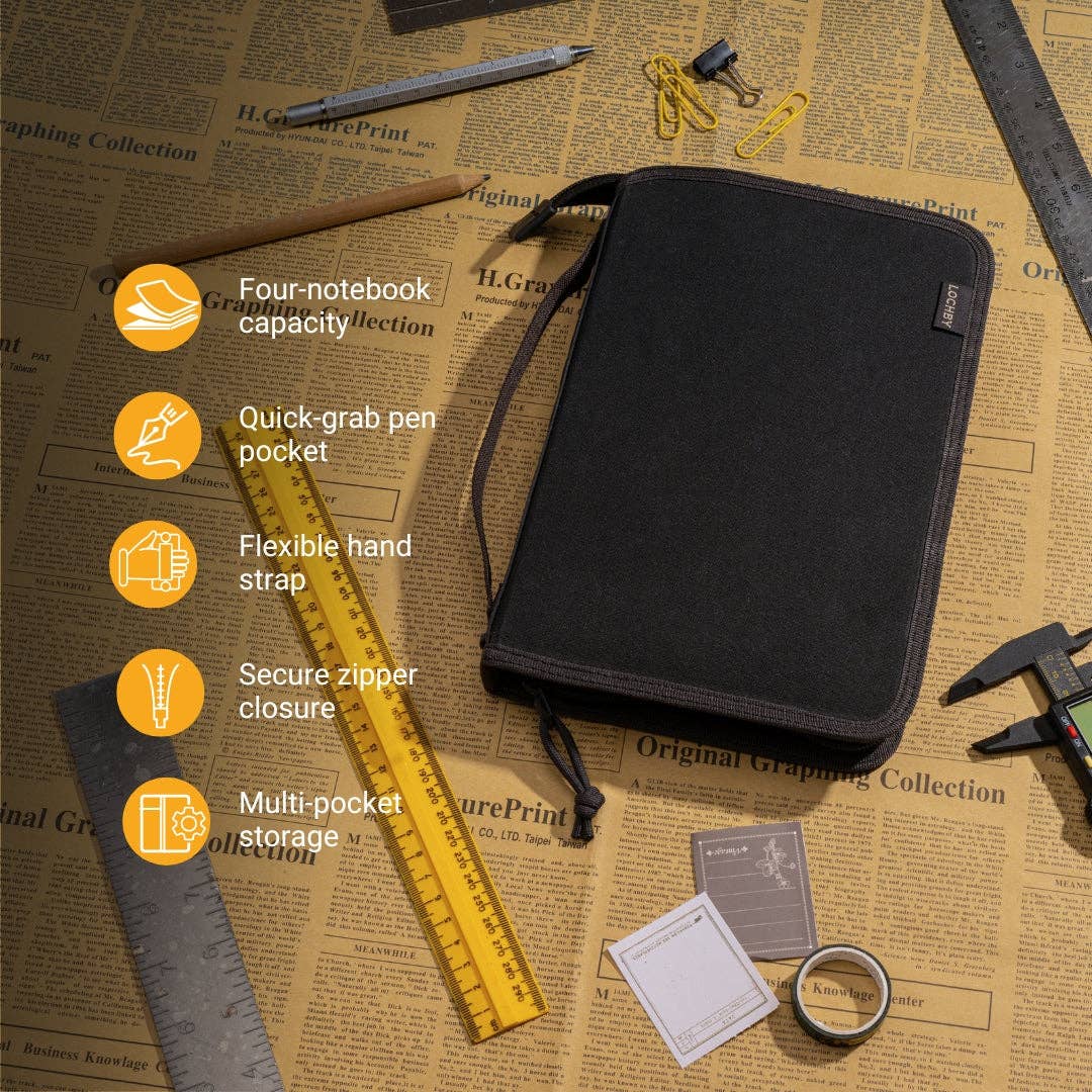 LOCHBY Canvas Field Zip Folio A5
