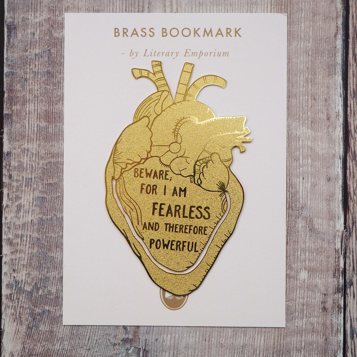 Literary Emporium Frankenstein Anatomical Heart Brass Bookmark Mary Shelley