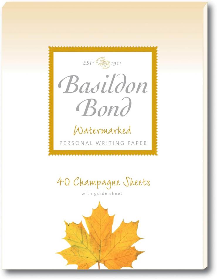 Basildon Bond Writing Paper Post Quarto - Champagne (Medium - 229mm x 178mm)
