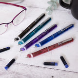 Writech Clictek Retractable Nib Fountain Pen - Black Transparent