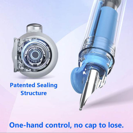 Writech Clictek Retractable Nib Fountain Pen - Pale Blue