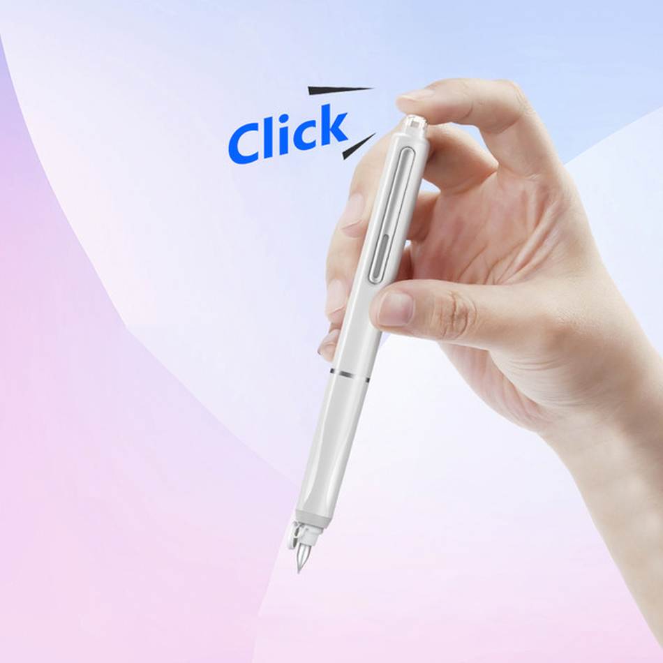 Writech Clictek Retractable Nib Fountain Pen - White