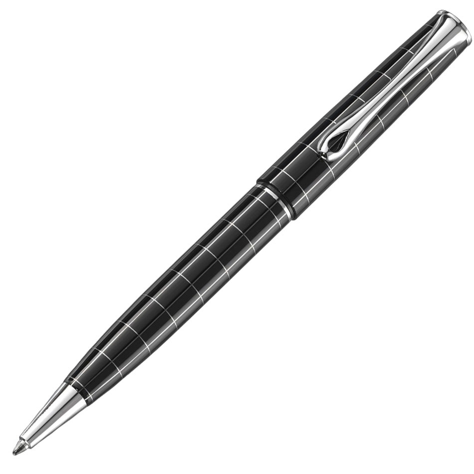 Diplomat Optimist Ball Pen - Black & Chrome Rhombus
