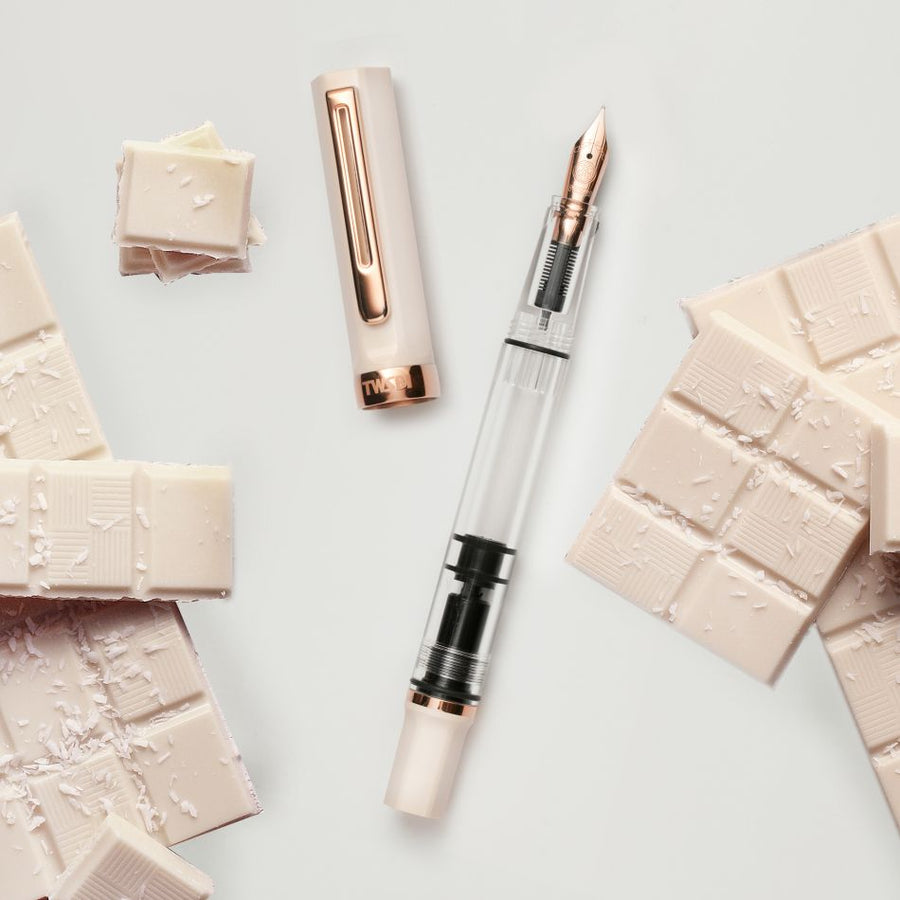 TWSBI Eco Fountain Pen Creme & Rose Gold at Pure Pens