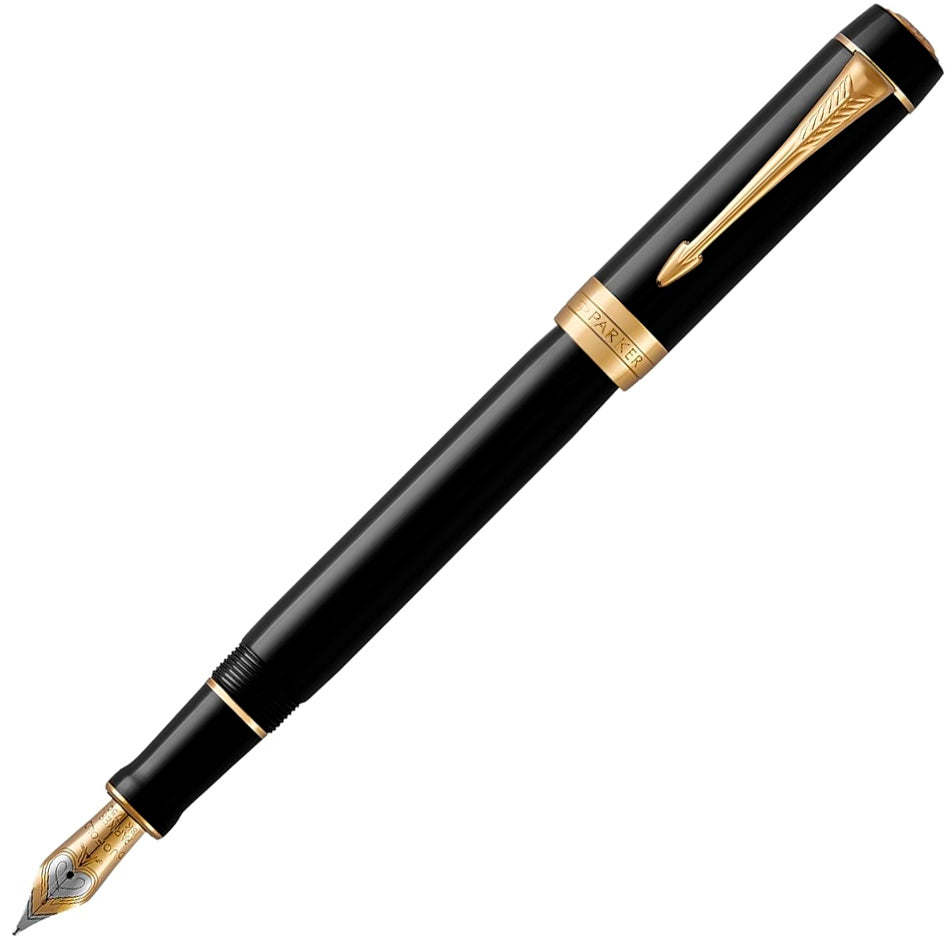 PARKER Duofold Centennial 万年筆・ボールペンイギリス製 Parker Duofold Centennial Fountain Pen - Black and Gold | Pure Pens