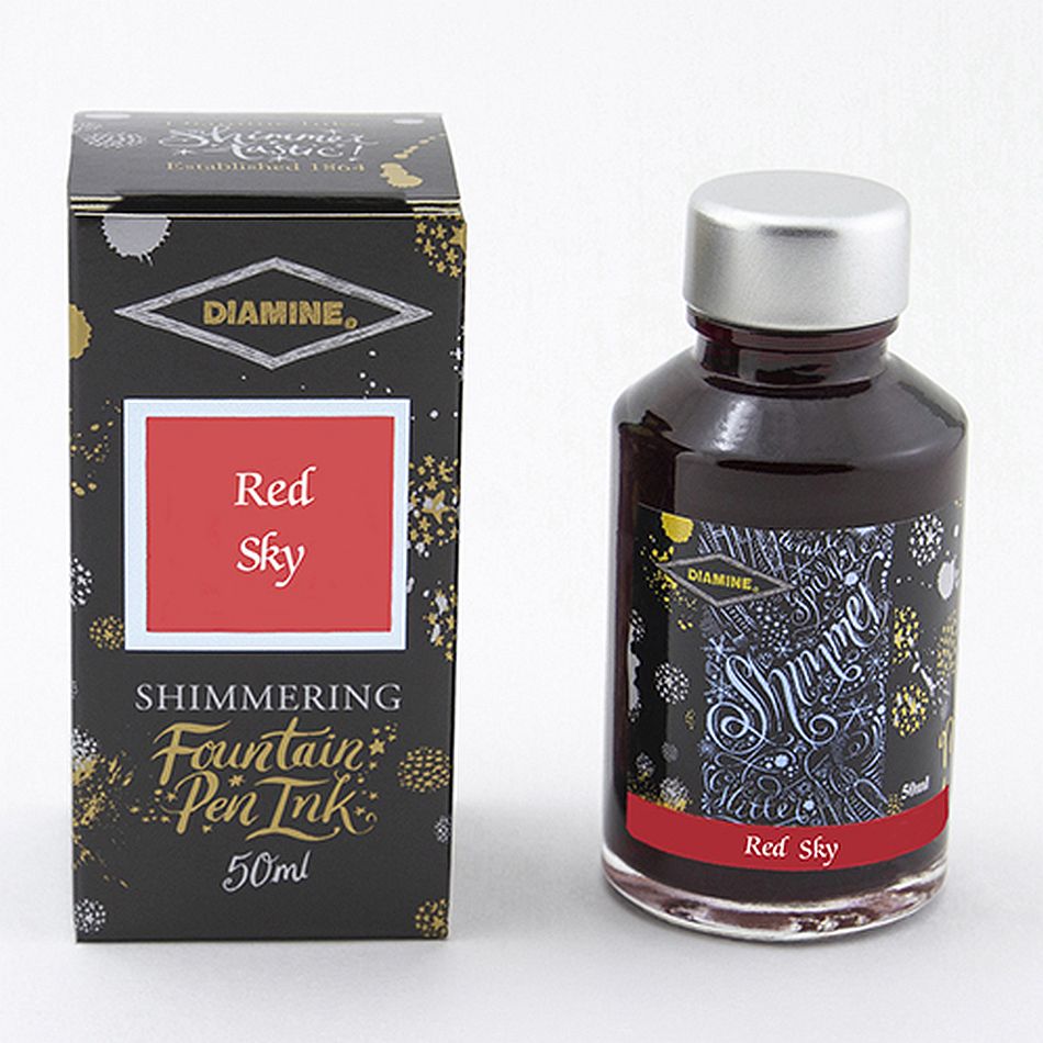 Diamine Shimmer Ink - Red Sky | Pure Pens