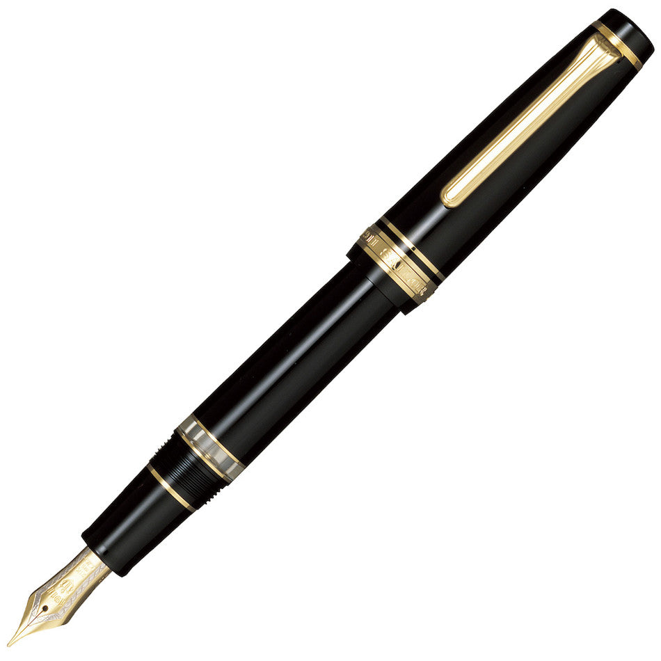Sailor Professional Gear Realo Fountain Pen - Black with Gold Trim