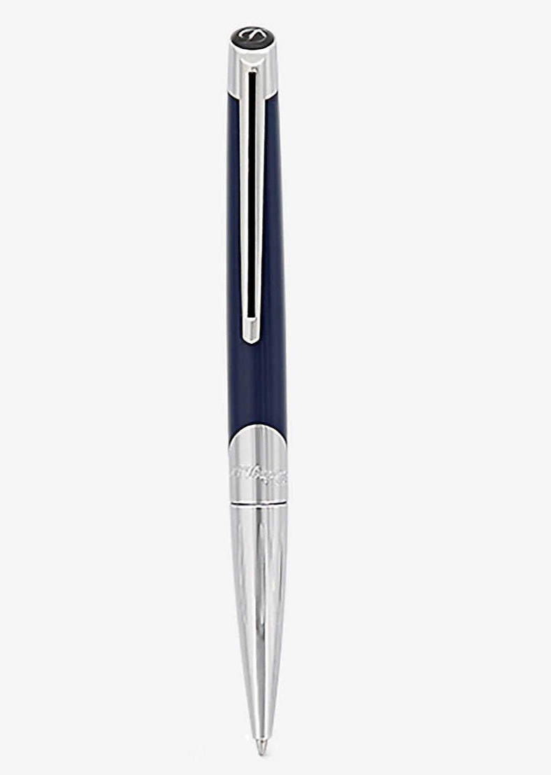 S.T. Dupont Defi Millennium Ball Pen - Navy Chrome