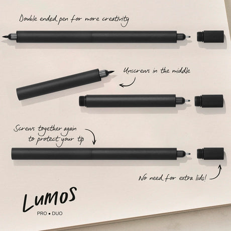 Tom's Studio The Lumos Pro (Duo Tip) Fineliner Pen - Raspberry