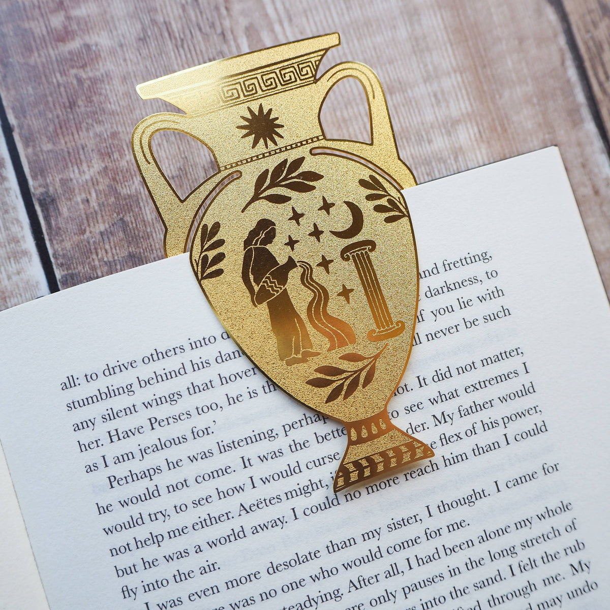 Literary Emporium Greek Vase Brass Bookmark