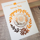 Literary Emporium Dr Maya Angelou™ Still I Rise Sun - Gold Enamel Pin Badge