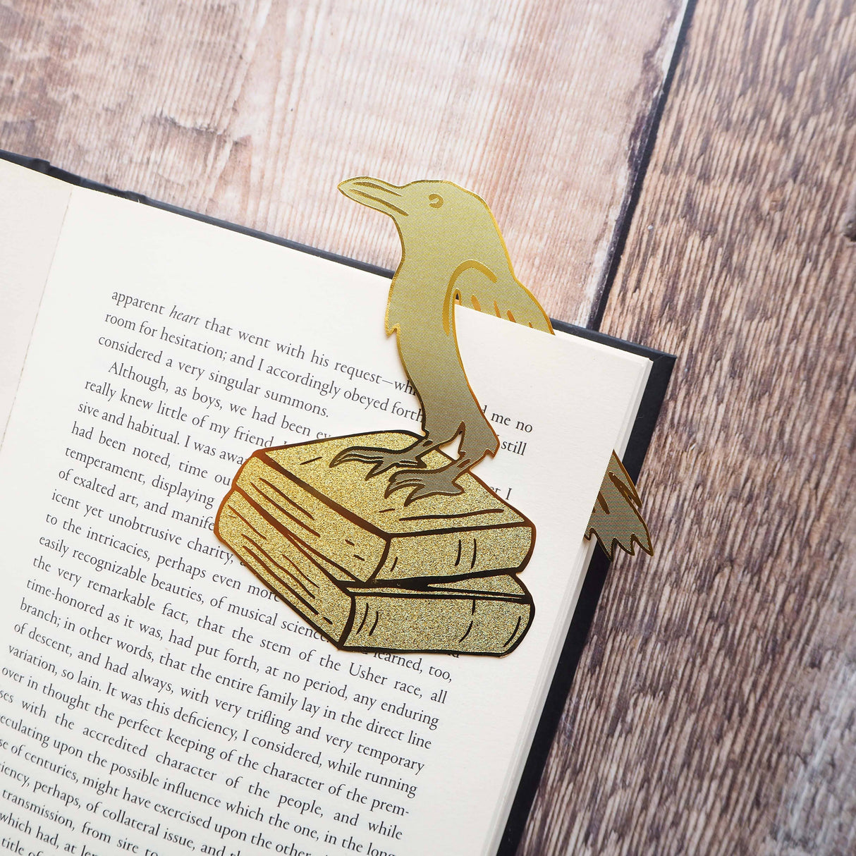 Literary Emporium Raven Brass Bookmark
